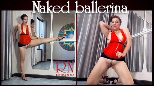 Regina noir. Bayan külotsuz bale yapıyor. çıplak balerin posteri