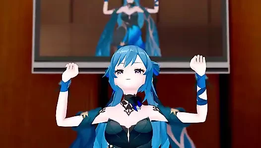 Genshin impact keqing soyunma dansı ve çıplak seks mmd 3d mavi saç rengi düzenleme smixix