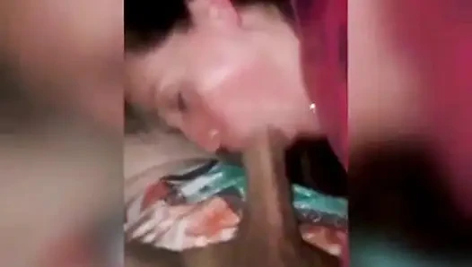 My friend's mom sneaks out at night to play with my cock