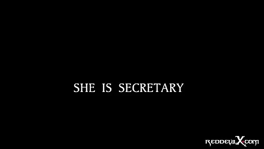 Seksi sekreter kahrolası içinde çalışma zaman