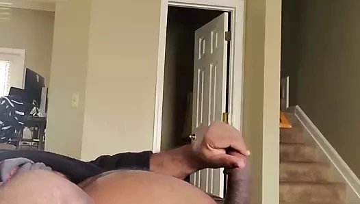 Şişman adam oynama ile onun çük