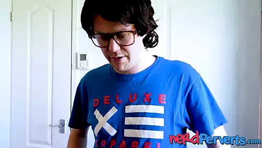 Çarpıcı Birleşik Krallık bebeğim berbat kapalı bir nerd süre gf televizyon seyrediyor