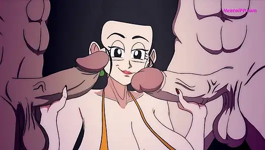 Chi-chi üç yarak aldı - ağzına, amına, götüne. Hepsi bir arada (çizgi film)