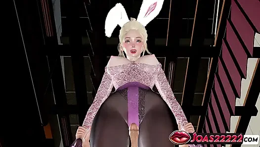 Melissa külotlu çorap 3d animasyon - uyluk fetişi, sallanan memelere binme, sansürsüz hentai'de ayakta bağlı dölleme