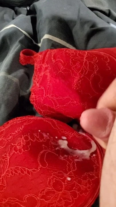Сперма на лифчике