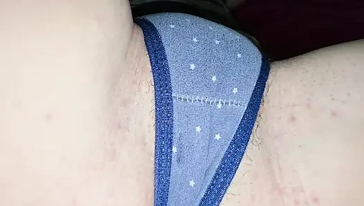My sister-in-law in panties plays with me