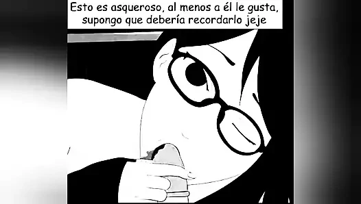 O benim sikimi emiyor ve sonra o inlerken ben arkadan koydum