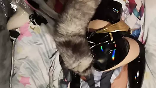 Kda ahri cosplay sevimli popo ve kuyruk