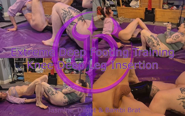 Jasmine_dlight ve bambi velet - aşırı diz derin ayak sokma ve bacak sokma