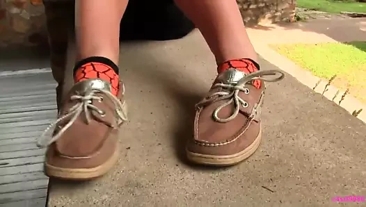 Diane'in sperry topsider tekne ayakkabıları