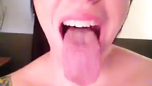 Azdıran dil - üzerine boşalma