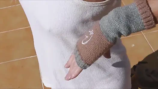 Bakış açısı Parmakla Sikişten Sonra Mastürbasyon Boşalması Ve açık Havada Egzersiz