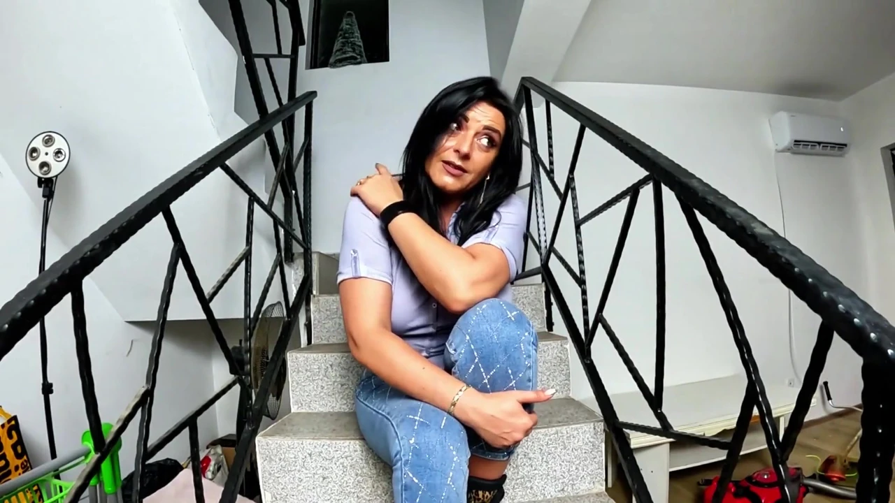 Crotchless Shiny Jeans JOI. Dildo Ride, Pee Play and Soaked Denim