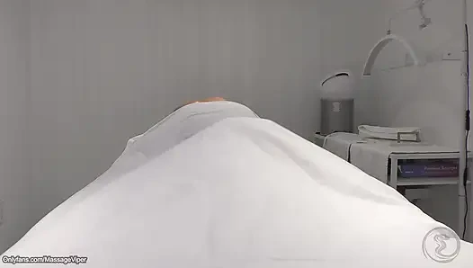 Real Massage Therapist Gets Sucked and Fucked by Fit Blonde Client