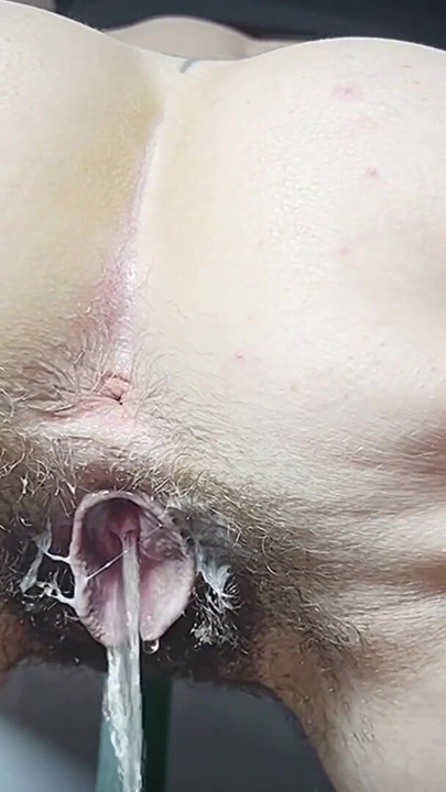 Perverted friction on the teen table and shaking orgasms while at home alone | Clip 1