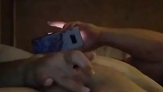 bbw ve koca video sohbette birlikte oynuyor