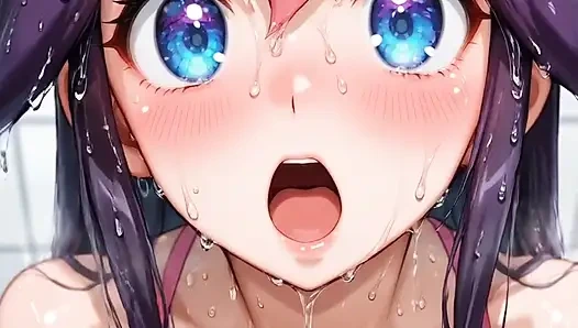 Pembe cepli canavar kız bacakları yere açık mastürbasyon yapıyor