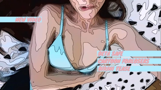 Beta güvenli çizgi film bikini teaser