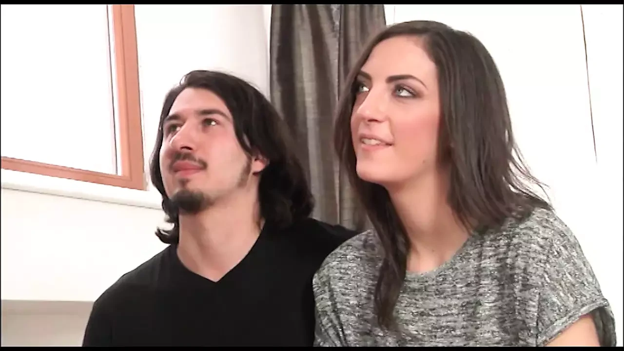 Nasty brunette rides a huge cock