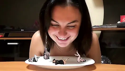 4 kız yiyeceğim! Aman tanrım, nefis!