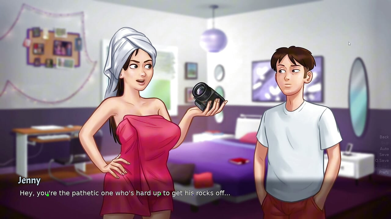 Üvey Kız Kardeş İç Çamaşırımı Alırken Yakaladı - Summertime Saga Bölüm 12