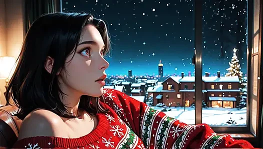 Lonely MILF Gets Her Christmas Wish from Santa While Husband's Away