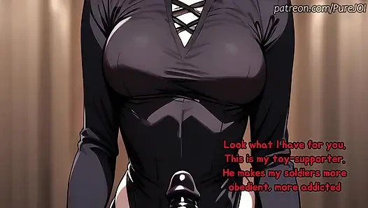 Mikasa Ackerman yeni genç askerini test ediyor (anal, çifte orgazm, cei)