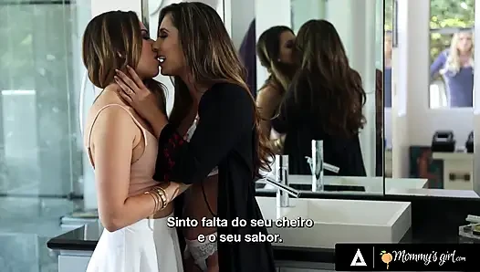 Annenin kızı - komşu orta yaşlı seksi kadın Reena Sky ve üvey kızı Tiffany Watson'a yakalandı - portekizce altyazı