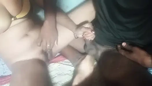 The wife sucked and sucked the big tits.