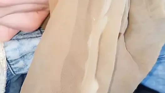 Off road 7 den külotlu çorap boşalması