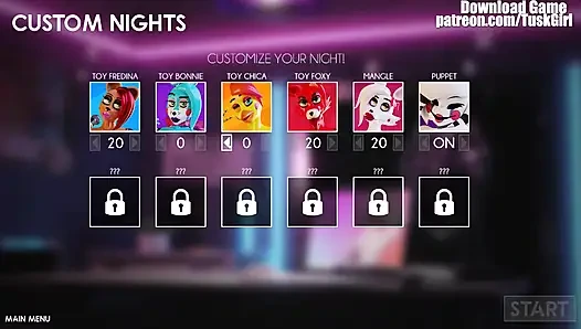 Robot kızlar beni sikmeye çalışıyor. Anime 3d 2 seks oyununda beş gece