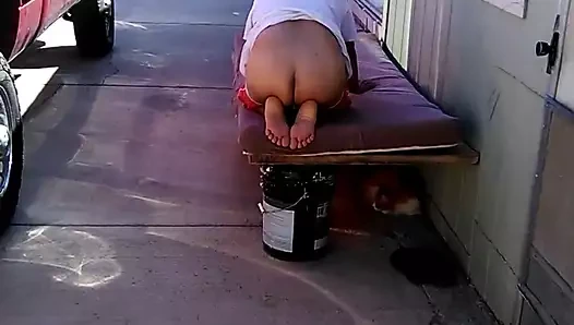 Dışarda nelia'nın kıçına boşalmak