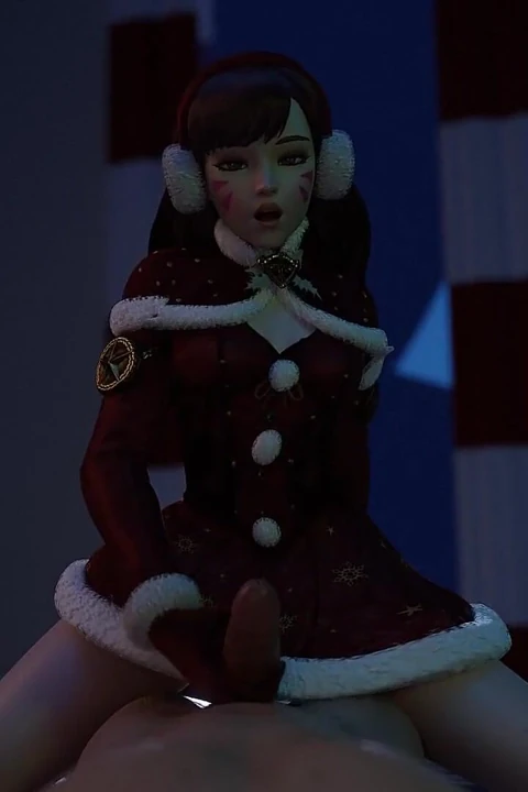 Overwatch - Noel kostümü içindeki dva kovboy kız ses yok