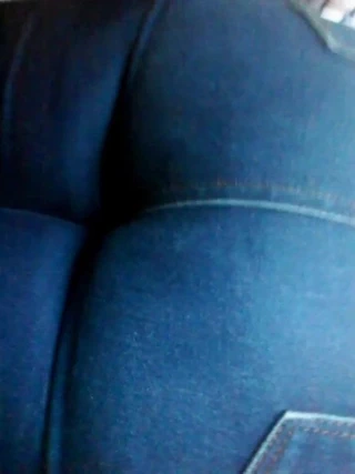 Big ass sexy jeans in bus