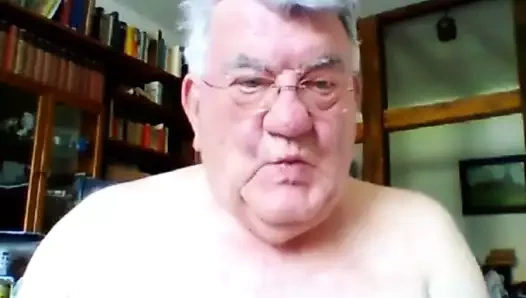 Dede kameraya boşalıyor