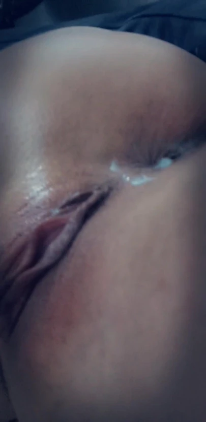 Анальная мастурбация с анальной спермой