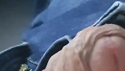 Step mom almost caught cheating husband by handjob step son dick under Jeans