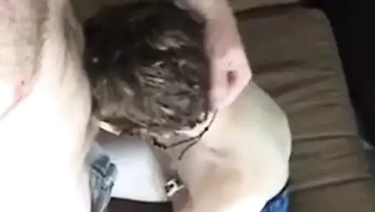 Sucking not step dad's cock