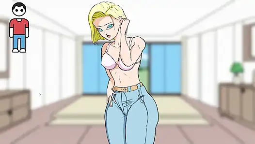 Cachipun With Waifu - Playing Rock, Paper, Scissors With Dragon Ball Android 18 Until Fucking Her