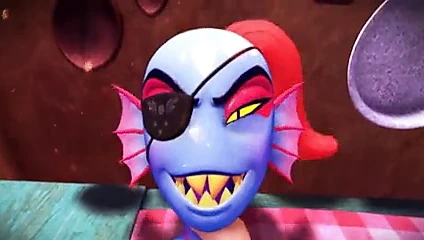 Undyne ile mutfakta birisi var