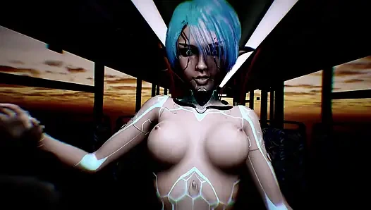 Horney Sex Robot In The Bus Fucked In POV