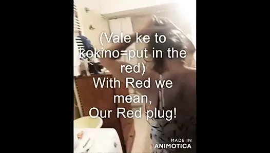 dble penetrasyon-my dick+a yapay penis içinde onu pussycum üzerinde onu kıçından