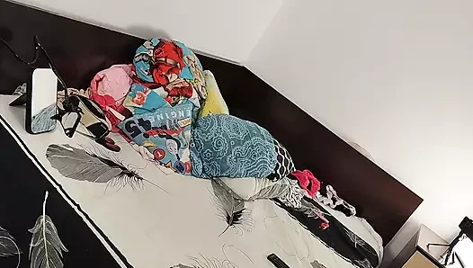 Sexy hair pussy wife tries on panties. Sexy wife workout at home naked. Amateur wife masturbates with her fingers in her pussy.