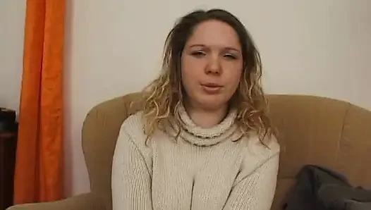 Amatör sarışın ilk oyuncu seçmelerinde mastürbasyon yapıyor