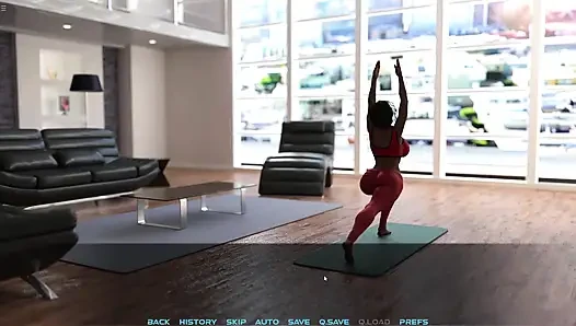 Üvey anne yoga için yardım istiyor ama üvey oğlu ağzını sikiyor