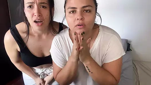 Your babysitters find you masturbating and beg for your cum