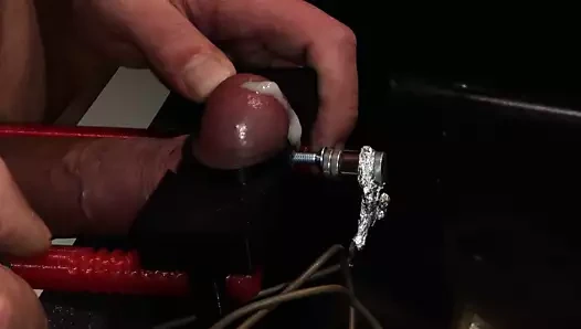 E-stim Forcing Cum