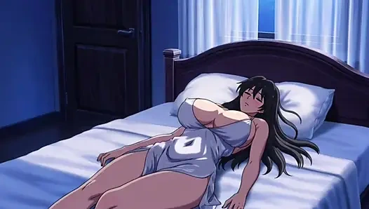 Üvey oğlu üvey annesiyle aynı yatağı paylaşıyor ve onu arkadan sikiyor