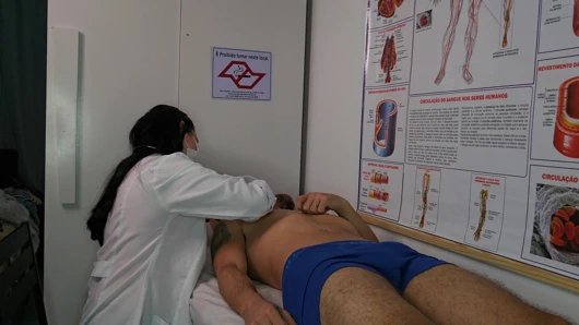 Nurse gets excited when she sees her patient's erection