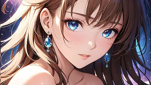 Sessiz sevinç: büyülü ışıkta güzel bir genç kadın